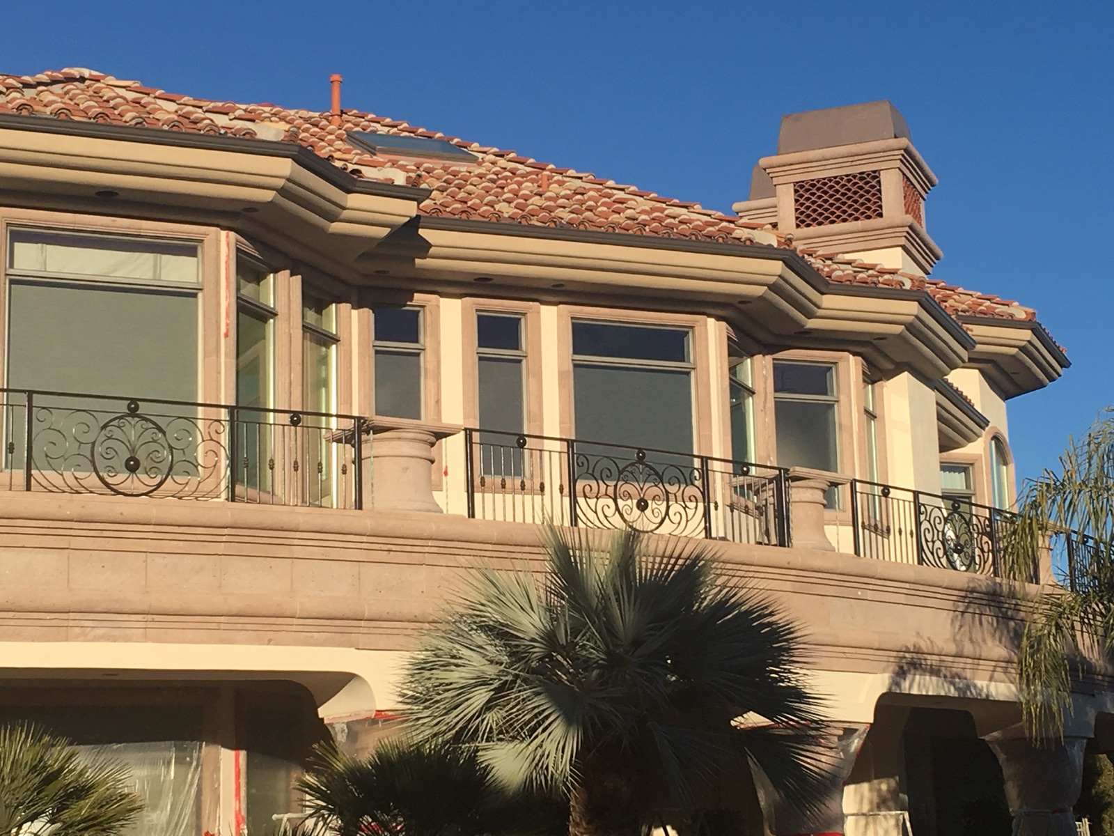 City Seamless K-style seamless rain gutter installation in Southern Nevada.