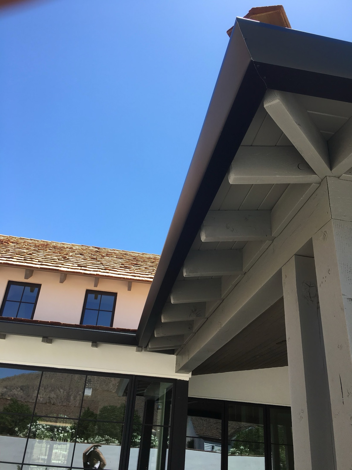 City Seamless straight-face gutter detail on a modern Southern Nevada roofline.