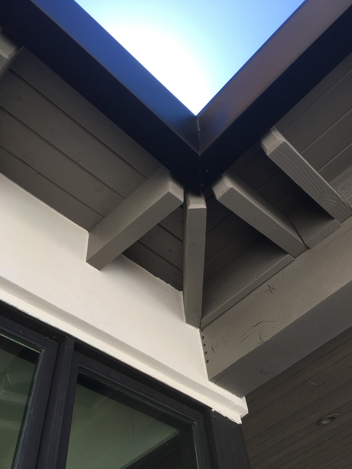 City Seamless straight-face gutter detail on a modern Southern Nevada roofline.