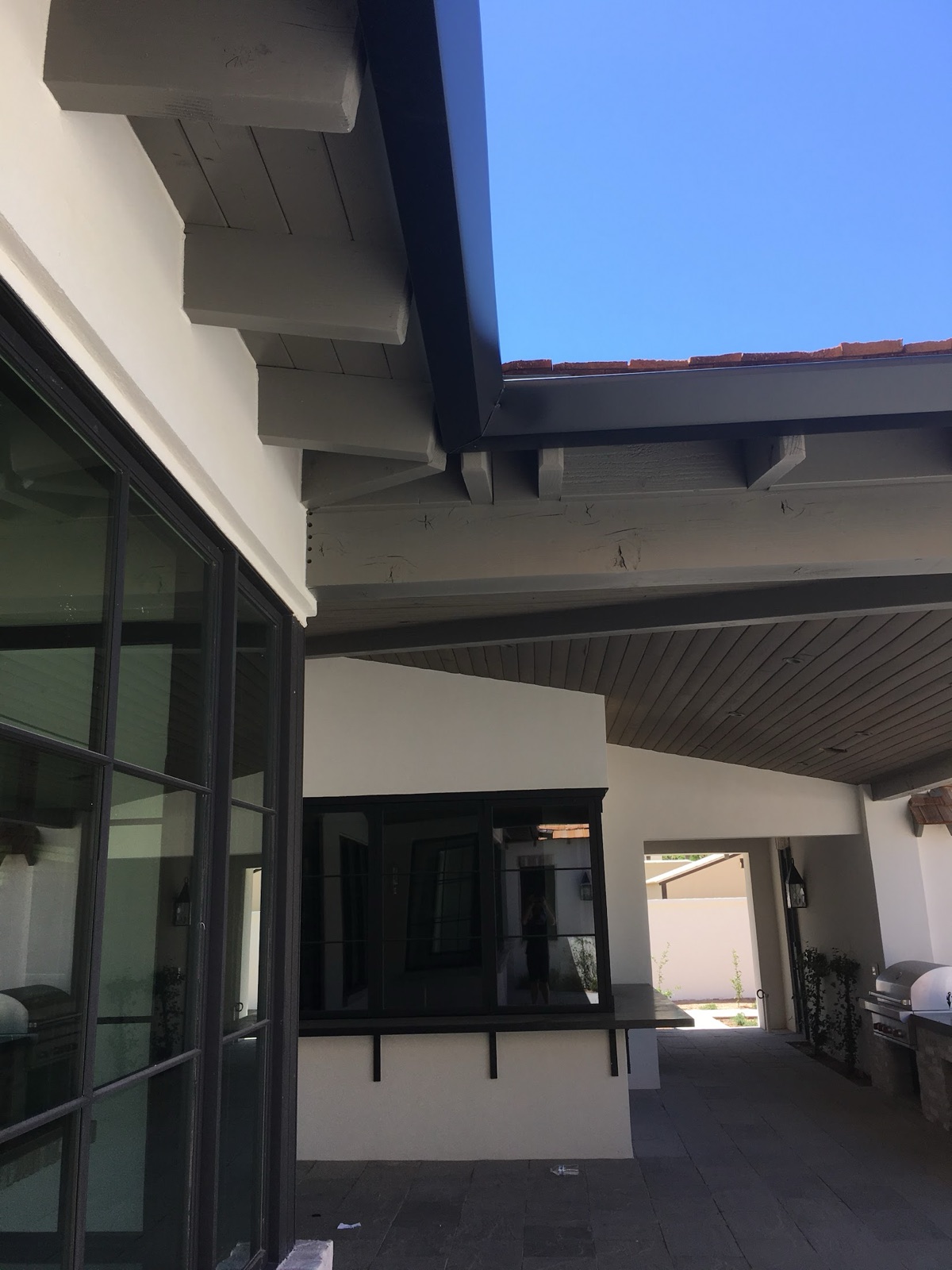 City Seamless straight-face gutter detail on a modern Southern Nevada roofline.