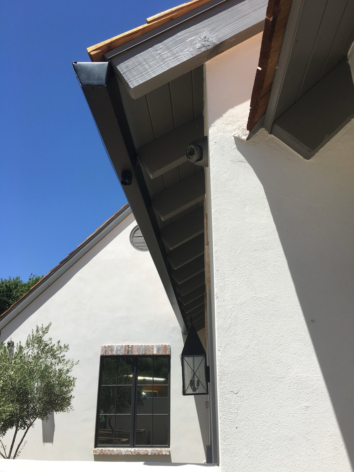 City Seamless straight-face gutter detail on a modern Southern Nevada roofline.