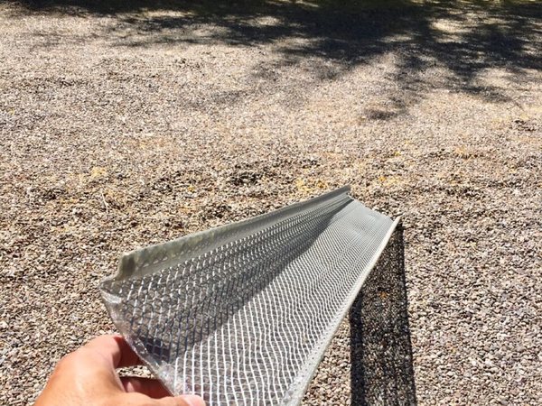 City Seamless leaf screen gutter guard detail.
