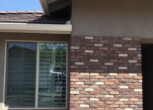City Seamless K-style seamless rain gutter installation in Southern Nevada.