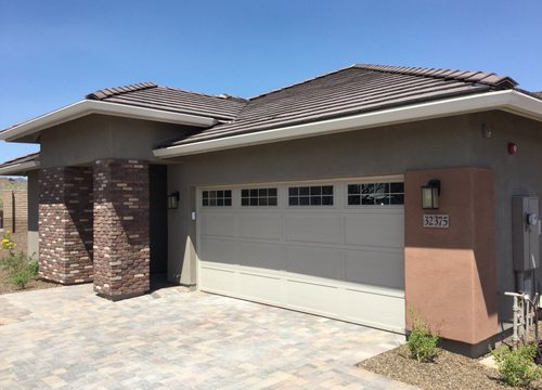 City Seamless K-style seamless rain gutter installation in Southern Nevada.